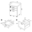 Pemberly Row 3-drawer Home Office Mobile File Cabinet in Cappuccino