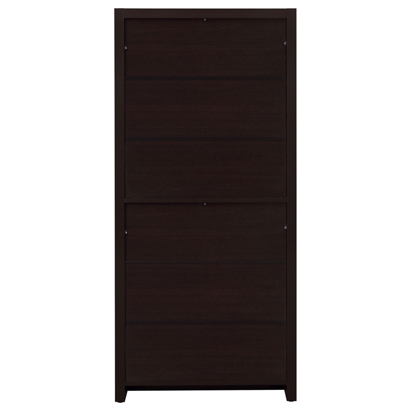 Pemberly Row 71-inch 5-shelf Bookcase with Drawer in Cappuccino