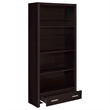Pemberly Row 71-inch 5-shelf Bookcase with Drawer in Cappuccino