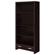 Pemberly Row 71-inch 5-shelf Bookcase with Drawer in Cappuccino