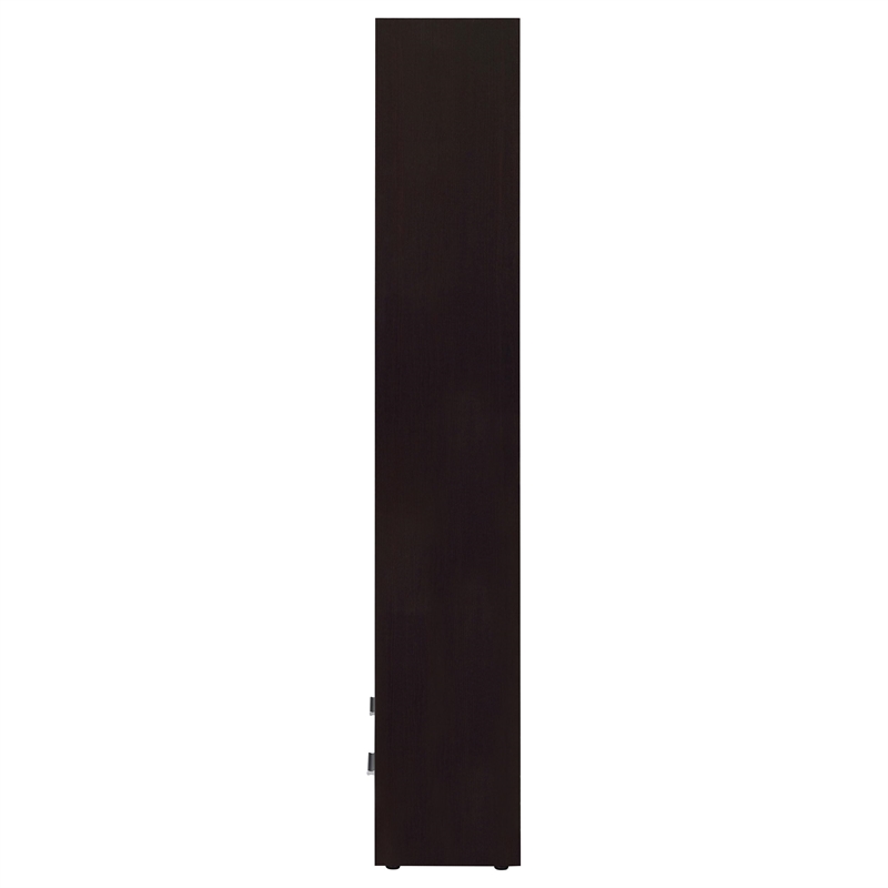 Pemberly Row 71-inch 5-shelf Bookcase with Drawer in Cappuccino