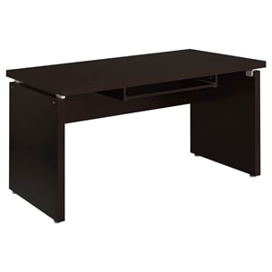 Pemberly Row 55-inch Computer Desk with Keyboard Drawer in Cappuccino