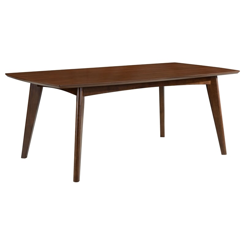 Pemberly Row Rectangular 78-inch Wood Dining Table in Dark Walnut