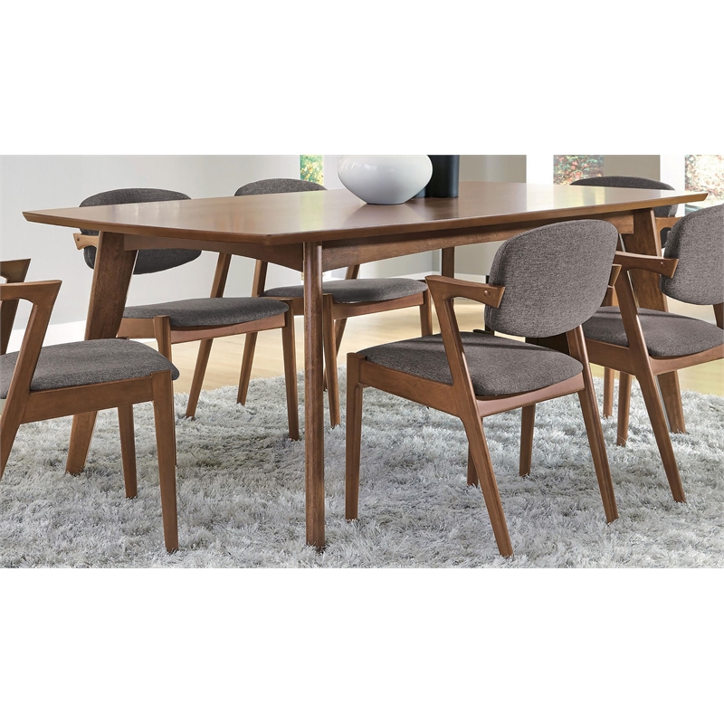 Pemberly Row Rectangular 78-inch Wood Dining Table in Dark Walnut