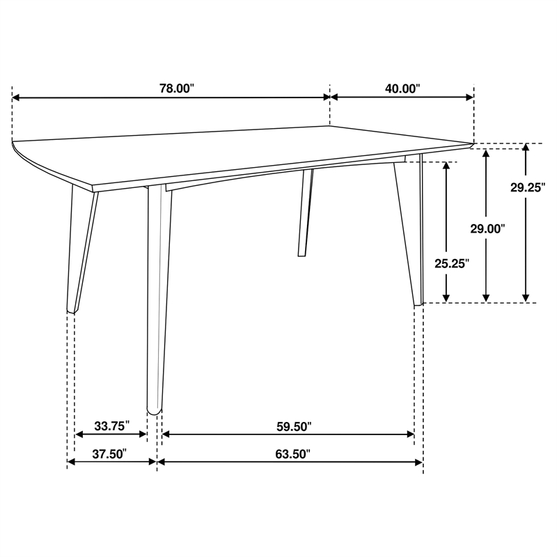 Pemberly Row Rectangular 78-inch Wood Dining Table in Dark Walnut