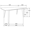 Pemberly Row Rectangular 78-inch Wood Dining Table in Dark Walnut
