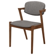 Pemberly Row Padded Wood Dining Arm Chair Set of 2 in Dark Walnut