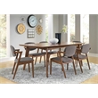 Pemberly Row Padded Wood Dining Arm Chair Set of 2 in Dark Walnut