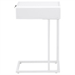 Pemberly Row 1-drawer Radio Weave Cane Metal Side Table in White