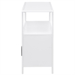 Pemberly Row 2-door Radio Weave Cane Metal Accent Cabinet in White