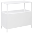 Pemberly Row 2-door Radio Weave Cane Metal Accent Cabinet in White