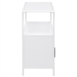 Pemberly Row 2-door Radio Weave Cane Metal Accent Cabinet in White