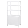 Pemberly Row 3-shelf Radio Weave Cane Metal Accent Cabinet in White