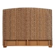 Pemberly Row Woven Banana Leaf Queen Panel Headboard in Amber