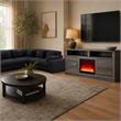 Pemberly Row 2Pc Set of Fireplace TV Stand & Modular Sectional Sofa