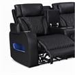 Pemberly Row Set of 2 Power Reclining Loveseat with LED Lighting
