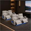 Pemberly Row Set of 2 Power Reclining Loveseats with LED Lighting