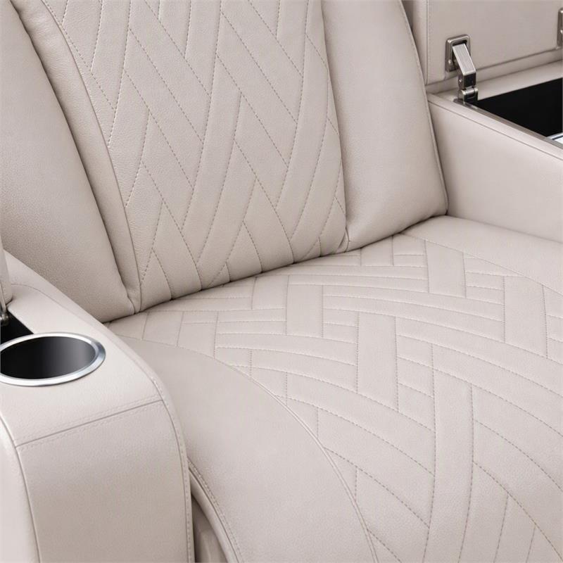 Pemberly Row Set of 2 Power Reclining Loveseats with LED Lighting