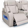 Pemberly Row Set of 2 Power Reclining Loveseats with LED Lighting