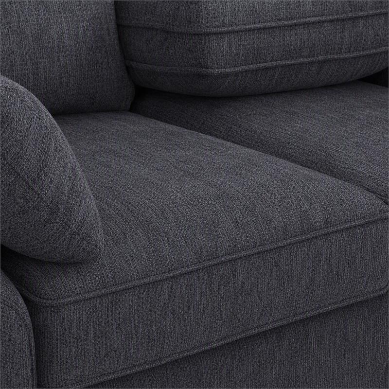 Pemberly Row 2Pc Set of TV Stand with Fireplace and Sleeper Sectional