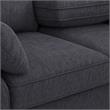 Pemberly Row 2Pc Set of TV Stand with Fireplace and Sleeper Sectional