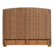Pemberly Row Woven Banana Leaf Eastern King Headboard in Amber