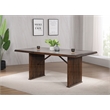 Pemberly Row 72-Inch Rectangular Reeded Dining Table in Brown