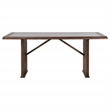 Pemberly Row 72-Inch Rectangular Reeded Dining Table in Brown
