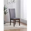 Pemberly Row Upholstered Rubberwood Dining Side Chair Set of 2 in Grey