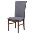 Pemberly Row Upholstered Rubberwood Dining Side Chair Set of 2 in Grey