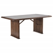 Pemberly Row 7-Piece Rectangular Dining Table and Chair Set in Brown