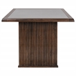 Pemberly Row 7-Piece Rectangular Dining Table and Chair Set in Brown