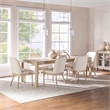 Pemberly Row 7-Piece Extension Dining Set in Weathered Mango Brown/Beige