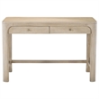 Pemberly Row 2-Drawer Makeup Table Vanity Desk in Weathered Mango Brown