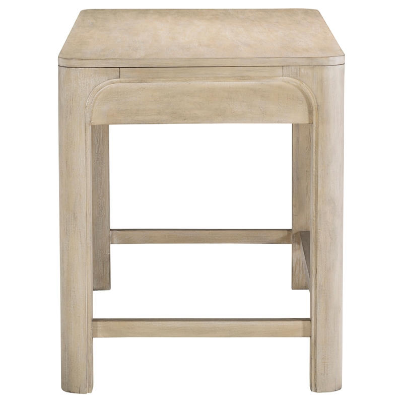 Pemberly Row 2-Drawer Makeup Table Vanity Desk in Weathered Mango Brown
