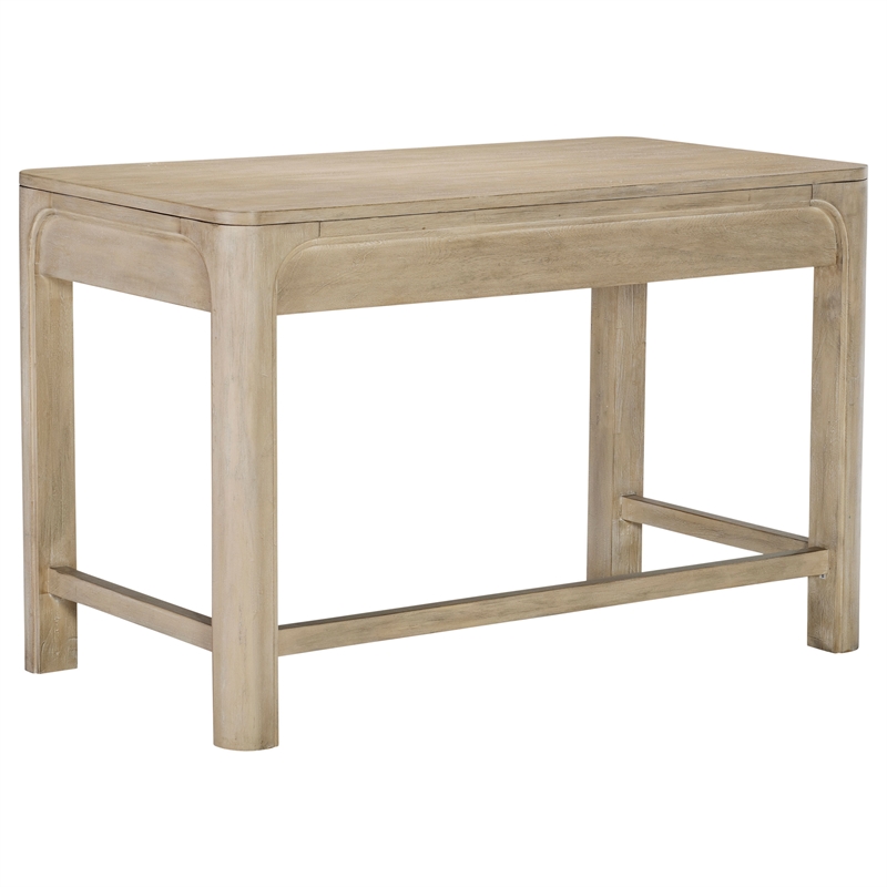 Pemberly Row 2-Drawer Makeup Table Vanity Desk in Weathered Mango Brown