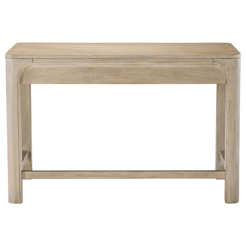 Pemberly Row 2-Drawer Makeup Table Vanity Desk in Weathered Mango Brown