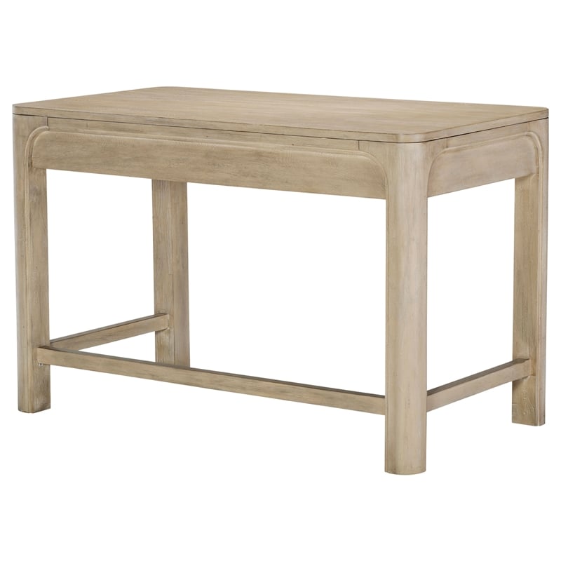 Pemberly Row 2-Drawer Makeup Table Vanity Desk in Weathered Mango Brown