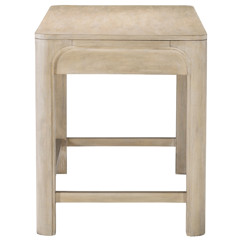 Pemberly Row 2-Drawer Makeup Table Vanity Desk in Weathered Mango Brown