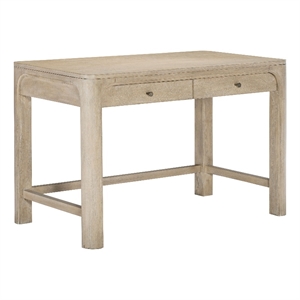 Pemberly Row 2-Drawer Makeup Table Vanity Desk in Weathered Mango Brown