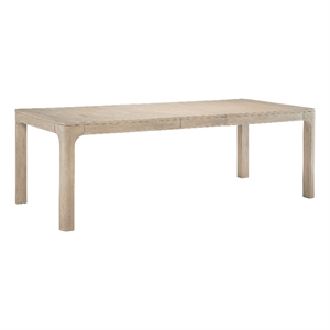 Pemberly Row 90&quot Wood Extension Dining Table in Weathered Mango Brown