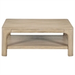 Pemberly Row Coastal Wood Cocktail Coffee Table in Weathered Mango Brown