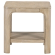 Pemberly Row Wood Side End Table with Shelf in Weathered Mango Brown