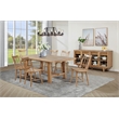 Pemberly Row 7-Piece 76-Inch Extension Leaf Dining Set in Natural Brown