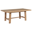 Pemberly Row 7-Piece 76-Inch Extension Leaf Dining Set in Natural Brown