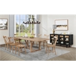 Pemberly Row 9-Piece 106-Inch Extension Leaf Dining Set in Natural Brown