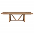 Pemberly Row 9-Piece 106-Inch Extension Leaf Dining Set in Natural Brown