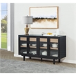 Pemberly Row 4-Door Sideboard Server with 2 Drawers in Dusty Black