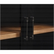 Pemberly Row 4-Door Sideboard Server with 2 Drawers in Dusty Black