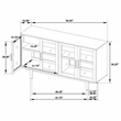 Pemberly Row 4-Door Sideboard Server with 2 Drawers in Dusty Black